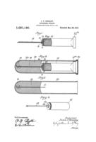 An illustration of a syrette from Greenley's patent.