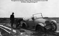 A car bogged in Wentworth Road, 1923.