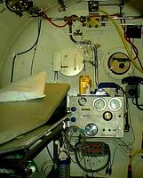 Inside the hyperbaric chamber.