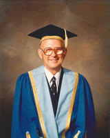 Prof Cox in RACOG gown. He was the inaugral President, 1978-1979.