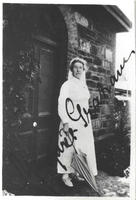 Margaret Graham outside a hospital building, circa 1919.