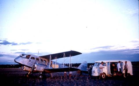 A twin engined de Havilland Dragon, roomy and with a top speed of 120 mph "<em>if the  winds were favourable</em>"