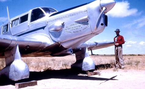 Allan Chadwick (Chaddy) with Percival Proctor. Chaddy was a BCAS pilot from 1938 to 1968