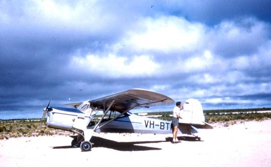 Allan Chadwick and the Auster.