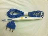 Diathermy stick with orange and blue buttons to select function mode.